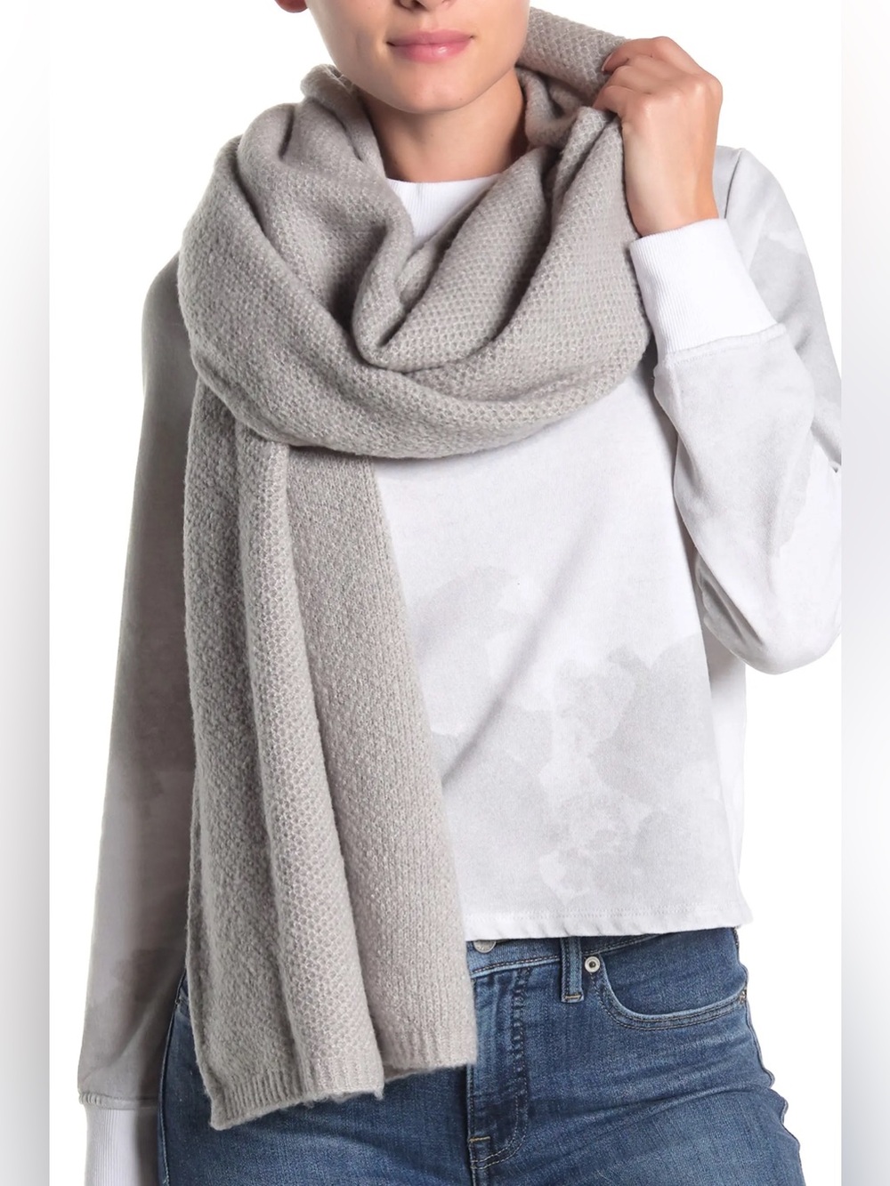 Melrose and Market Boucle Knit Wrap Scarf